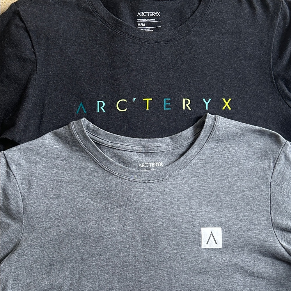 2 Arc’teryx Women’s Tee Shirts Size Medium